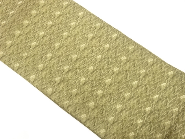 JAPANESE KIMONO / ANTIQUE MARU OBI / SILK / WOVEN FUKIYOSE PATTERN
